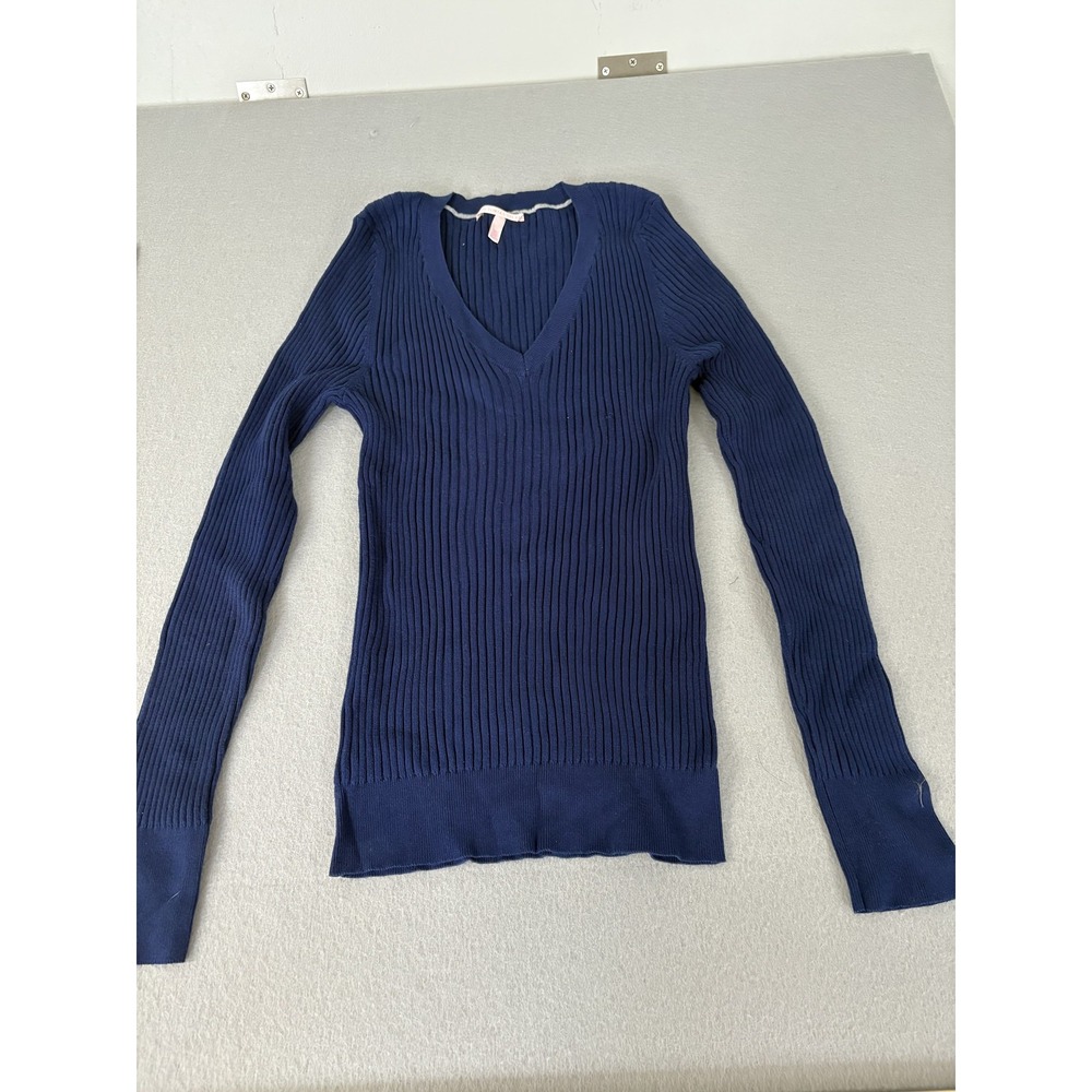 Victorias Secret Sweater Womens XL Ribbed V Neck Pullover Long Sleeve Top